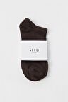Acı Kahve Pamuklu Patik Çorap