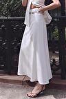 Beyaz Serena Kloş Etek