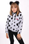 Toontoy Kız Çocuk Komple İnek Baskılı Sweatshirt