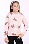 Toontoy Kız Çocuk Kar Taneli Kurabiye Baskılı Sweatshirt