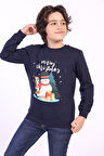 Toontoy Unısex Çocuk Merry Chrıstmas Baskılı Sweatshirt