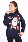 Toontoy Unısex Çocuk Noel Baba Baskılı Sweatshirt