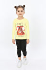 Toontoy Kız Çocuk Best Mood Ayıcık Baskılı Tişört