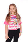 Toontoy Kız Çocuk Runner Baskılı Batikli Tişört