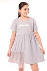 Toontoy Kız Çocuk Youth Choice Baskılı Tüllü Elbise