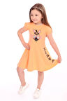 Toontoy Kız Çocuk Baskılı Elbise