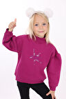 Toontoy Kız Çocuk Nakışlı Sweatshirt
