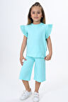 Toontoy Kız Çocuk Baskılı Kaprili Takım