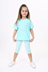 Toontoy Kız Çocuk Baskılı Kaprili Takım