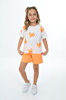 Toontoy Kız Çocuk Baskılı Şortlu Takım