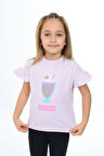 Toontoy Kız Çocuk Baskılı Tişört