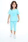 Toontoy Kız Çocuk Baskılı Kaprili Takım