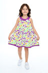 Toontoy Kız Çocuk Baskılı Elbise