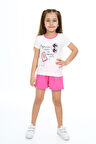 Toontoy Kız Çocuk Baskılı Şortlu Takım