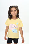 Toontoy Kız Çocuk Fil Baskılı Tişört