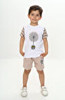 Toontoy Erkek Çocuk Örümcek Detay Baskılı Şortlu Takım