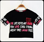 Toontoy Kız Çocuk  Baskılı Tişört