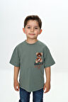 Toontoy Erkek Çocuk Rules Şapkalı Ayı Baskılı Tişört