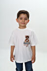 Toontoy Erkek Çocuk Rules Şapkalı Ayı Baskılı Tişört