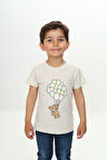 Toontoy Erkek Çocuk Balonlu Ayı Baskılı Tişört