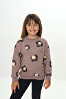 Toontoy Kız Çocuk Pano Baskılı Sweatshirt