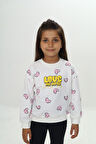 Toontoy Kız Çocuk Love Kalp Baskılı Sweatshirt