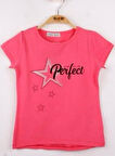 Toontoy Kız Çocuk Perfect Yıldız Baskılı Tişört