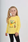 Toontoy Kız Çocuk Zürafa Baskılı Sweatshirt