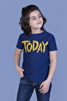 Toontoy Erkek Çocuk Örgü Kumaş Detaylı Today Baskılı Tişört