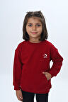 Toontoy Kız Çocuk Mini Kalp Baskılı Sweatshirt