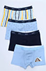 Toontoy Erkek Çocuk Garni Dikişli 4lü Paket Boxer 