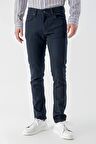  Erkek Lacivert Mevsimlik Pamuk 5 Cep Slim Fit Jean Pantolon