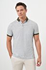  Erkek Haki Trend Compact Rotasyon Baskı Pike Polo Yaka T-Shirt