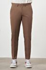  Erkek KAHVE Yazlık Pamuk Yan Cep Dynamic Fit Chino Pantolon
