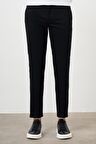  Erkek Siyah Yazlık Pileli Slim Fit Chino Pantolon