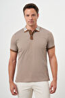  Erkek Taba Trend Polo Yaka Dynamic Fit T-Shirt
