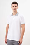 Erkek Beyaz Trend Polo Yaka Dynamic Fit T-Shirt