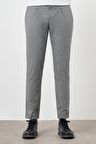  Erkek Füme Poliviskon Trend Pileli Slim Fit Spor Pantolon