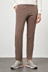  Erkek KAHVE Pamuk Yan Cep Slim Fit Chino Pantolon