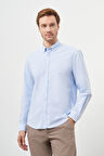  Erkek A. MAVİ Pamuk Trend Düğmeli Yaka Dynamic Fit Gömlek