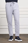  Erkek Gri Slim Fit  Lastikli Jogger Pantolon