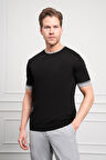  Erkek Siyah Trend  Polo Yaka Dinamik Fit Rahat Kesim T-Shirt