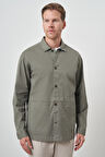  Erkek Su Yeşili Worker Gömlek Ceket