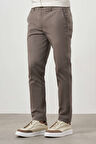  Erkek Haki Yazlık Pamuk Yan Cep Slim Fit Chino Pantolon