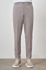  Erkek Bej Polyester Lastikli Trend Slim Fit Pantolon