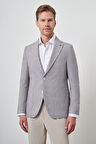  Erkek Vişne Keten Dokuma  Slim Fit Mono Yaka Ceket