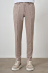  Erkek Vizon Trend Tam Lastikli Slim Fit Pantolon