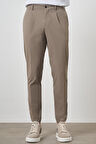  Erkek Vizon Trend Slim Fit Tam Lastik Pantolon