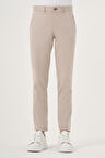  Erkek Bej İhracat Yazlık Pamuk Yan Cep Slim Fit Chino Pantolon