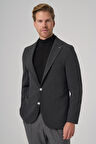  Erkek Antrasit Trend Slim Fit Mono Yaka Ceket